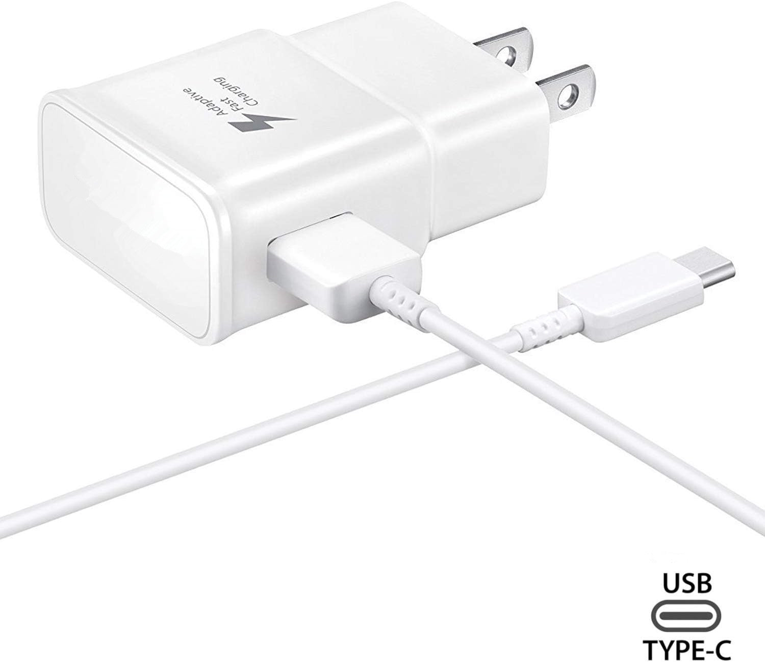 Adaptateur secteur USB à charge rapide, chargeur mural et câble USB-C (1 m) pour téléphones Samsung Motorola Google Adaptateur secteur USB à charge rapide, chargeur mural et câble USB-C (1 m) pour téléphones Samsung Motorola Google